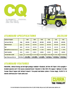 एलपीजी फोर्कलिफ्ट Clark CQ 30 L