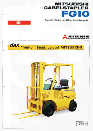 एलपीजी फोर्कलिफ्ट Mitsubishi FG 10 T
