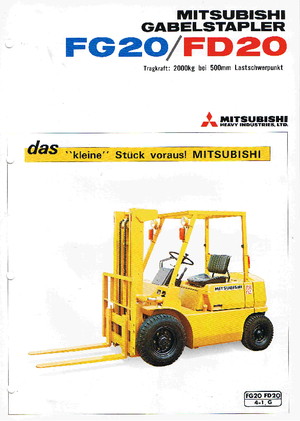एलपीजी फोर्कलिफ्ट Mitsubishi FG 20 K