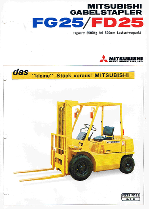 एलपीजी फोर्कलिफ्ट Mitsubishi FG 25 K