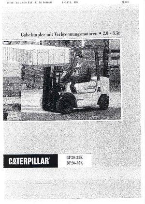 एलपीजी फोर्कलिफ्ट Caterpillar GP 20 K