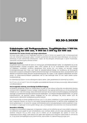 एलपीजी फोर्कलिफ्ट Hyster H 3.50 XM