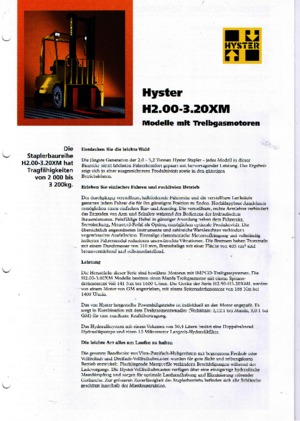 एलपीजी फोर्कलिफ्ट Hyster H 3.00 XML