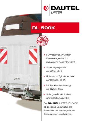 लोडिंग प्लेटफॉर्म DAUTEL DL 500 K/ 750 K