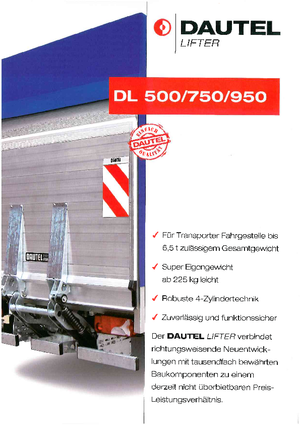 लोडिंग प्लेटफॉर्म DAUTEL DL 500 X1 Variante C
