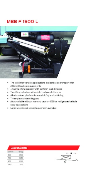 लोडिंग प्लेटफॉर्म MBB Palfinger MBB F 1500 L