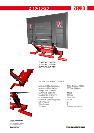 लोडिंग प्लेटफॉर्म ZEPRO Z 10-130