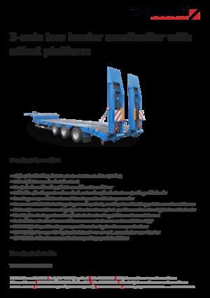 लोबेड और स्टेप डेक सेमी ट्रेलर Schwarzmüller 3-axle low loader semitrailer with offset platform - reinforced - extendible