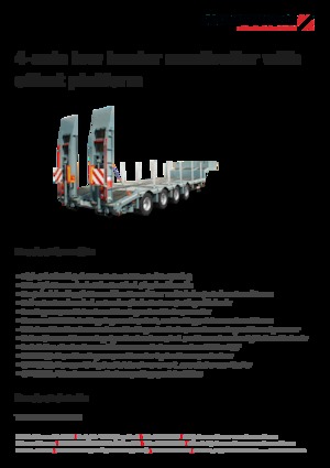 लोबेड और स्टेप डेक सेमी ट्रेलर Schwarzmüller 4-axle low loader semitrailer with offset platform