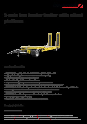 लोबेड ट्रेलर Schwarzmüller 2-axle low loader trailer with offset platform