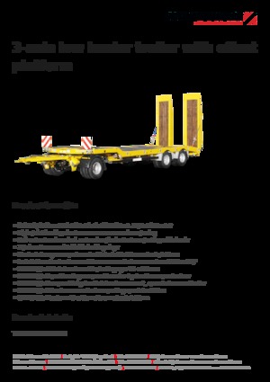 लोबेड ट्रेलर Schwarzmüller 3-axle low loader trailer with offset platform