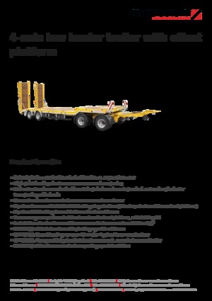 लोबेड ट्रेलर Schwarzmüller 4-axle low loader trailer with offset platform