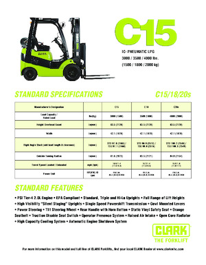 एलपीजी फोर्कलिफ्ट Clark C20s