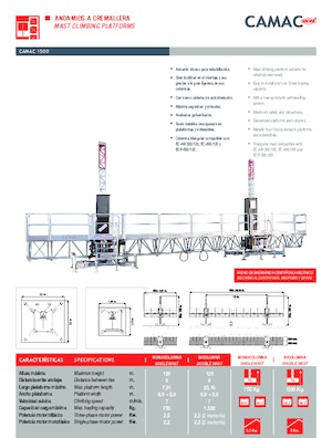 मास्ट क्लाइम्बिंग वर्क प्लेटफॉर्म CAMAC Camac 1500