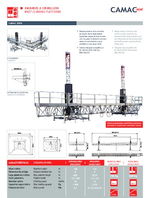 मास्ट क्लाइम्बिंग वर्क प्लेटफॉर्म CAMAC Camac 2000