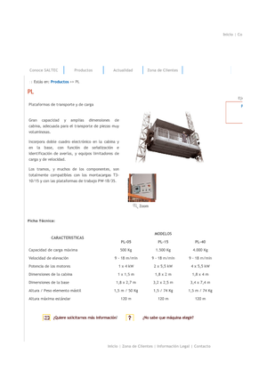 मास्ट क्लाइम्बिंग वर्क प्लेटफॉर्म Saltec PL 40