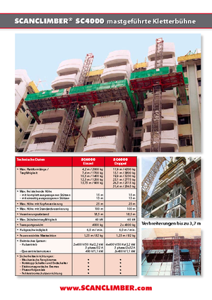 मास्ट क्लाइम्बिंग वर्क प्लेटफॉर्म Scanclimber SC 4000 E