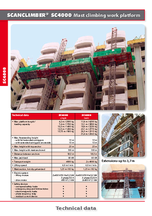 मास्ट क्लाइम्बिंग वर्क प्लेटफॉर्म Scanclimber SC 4000 E