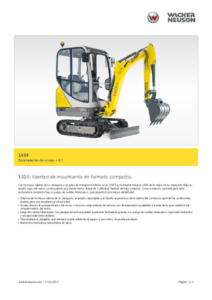मिनी एक्सकेवेटर Neuson 1404