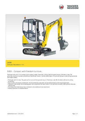 मिनी एक्सकेवेटर Neuson 1404