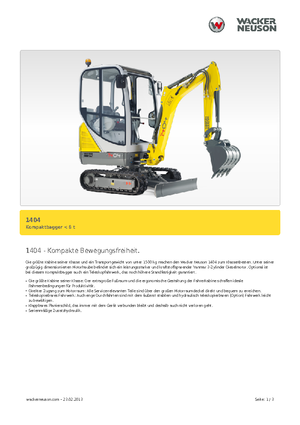 मिनी एक्सकेवेटर Neuson 1404