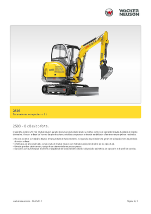 मिनी एक्सकेवेटर Neuson 2503