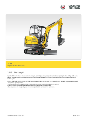 मिनी एक्सकेवेटर Neuson 2503
