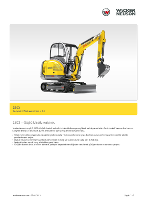 मिनी एक्सकेवेटर Neuson 2503
