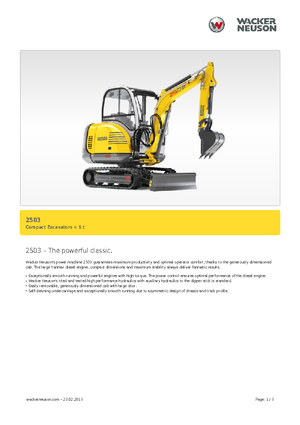 मिनी एक्सकेवेटर Neuson 2503
