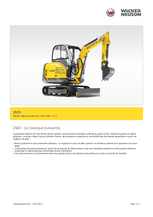 मिनी एक्सकेवेटर Neuson 2503