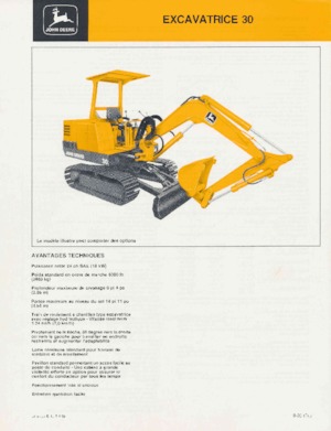 मिनी एक्सकेवेटर John Deere Construction 30