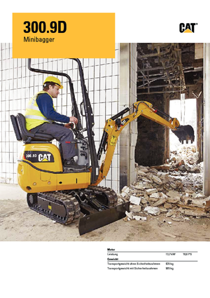 मिनी एक्सकेवेटर Caterpillar 300.9D