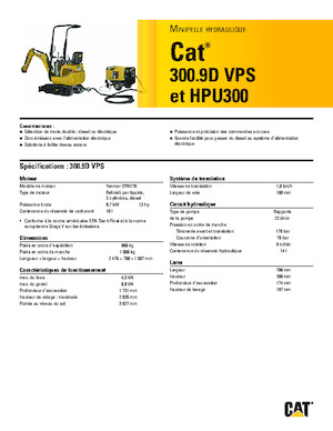 मिनी एक्सकेवेटर Caterpillar 300.9D VPS 