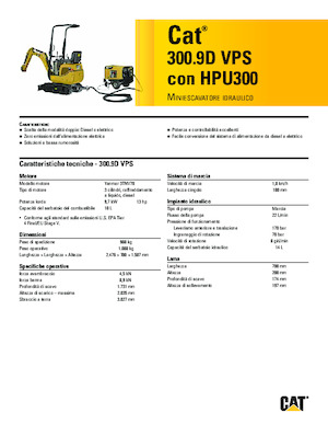 मिनी एक्सकेवेटर Caterpillar 300.9D VPS 