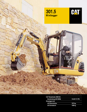 मिनी एक्सकेवेटर Caterpillar 301.5