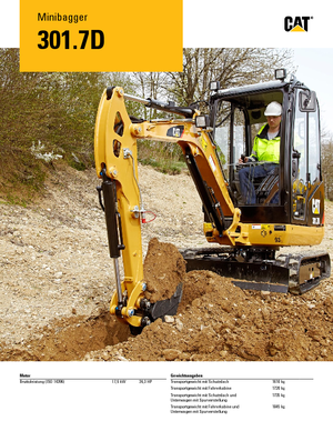 मिनी एक्सकेवेटर Caterpillar 301.7D CR