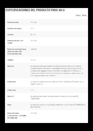 मिनी एक्सकेवेटर Caterpillar 301.8