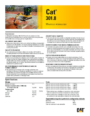 मिनी एक्सकेवेटर Caterpillar 301.8