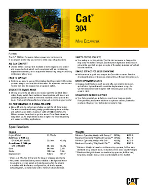 मिनी एक्सकेवेटर Caterpillar 304