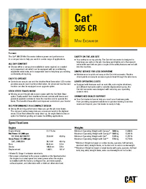 मिनी एक्सकेवेटर Caterpillar 305 CR