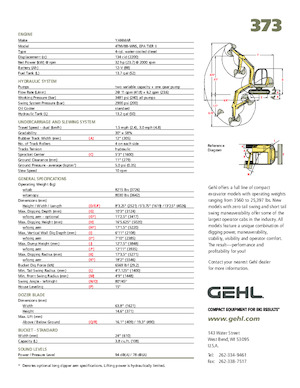 मिनी एक्सकेवेटर Gehl 373 