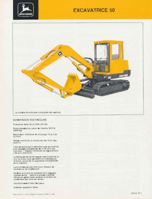 मिनी एक्सकेवेटर John Deere Construction 50