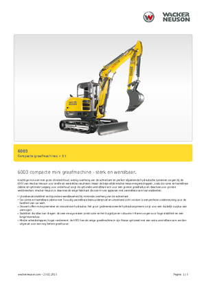मिनी एक्सकेवेटर Wacker Neuson 6003
