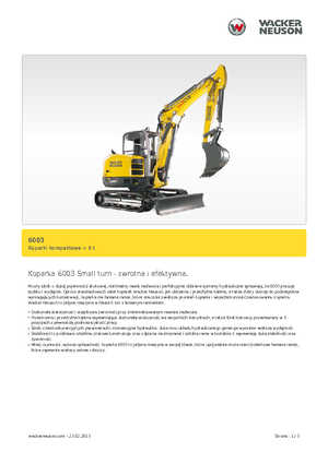 मिनी एक्सकेवेटर Wacker Neuson 6003