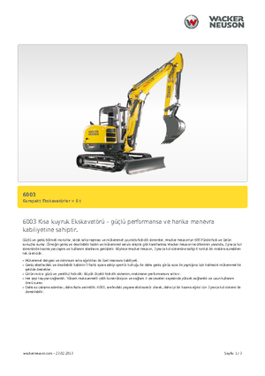 मिनी एक्सकेवेटर Wacker Neuson 6003