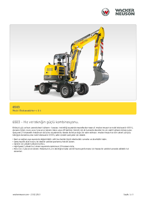 व्हील एक्सकेवेटर Neuson 6503