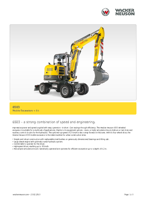 व्हील एक्सकेवेटर Neuson 6503