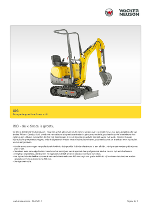 मिनी एक्सकेवेटर Neuson 803