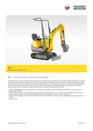 मिनी एक्सकेवेटर Neuson 803