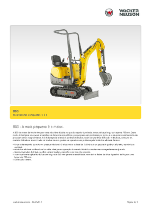 मिनी एक्सकेवेटर Neuson 803